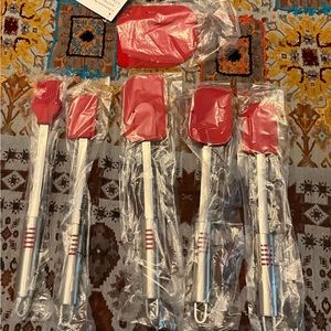 RED SILICONE 7 PC SPATULA SET